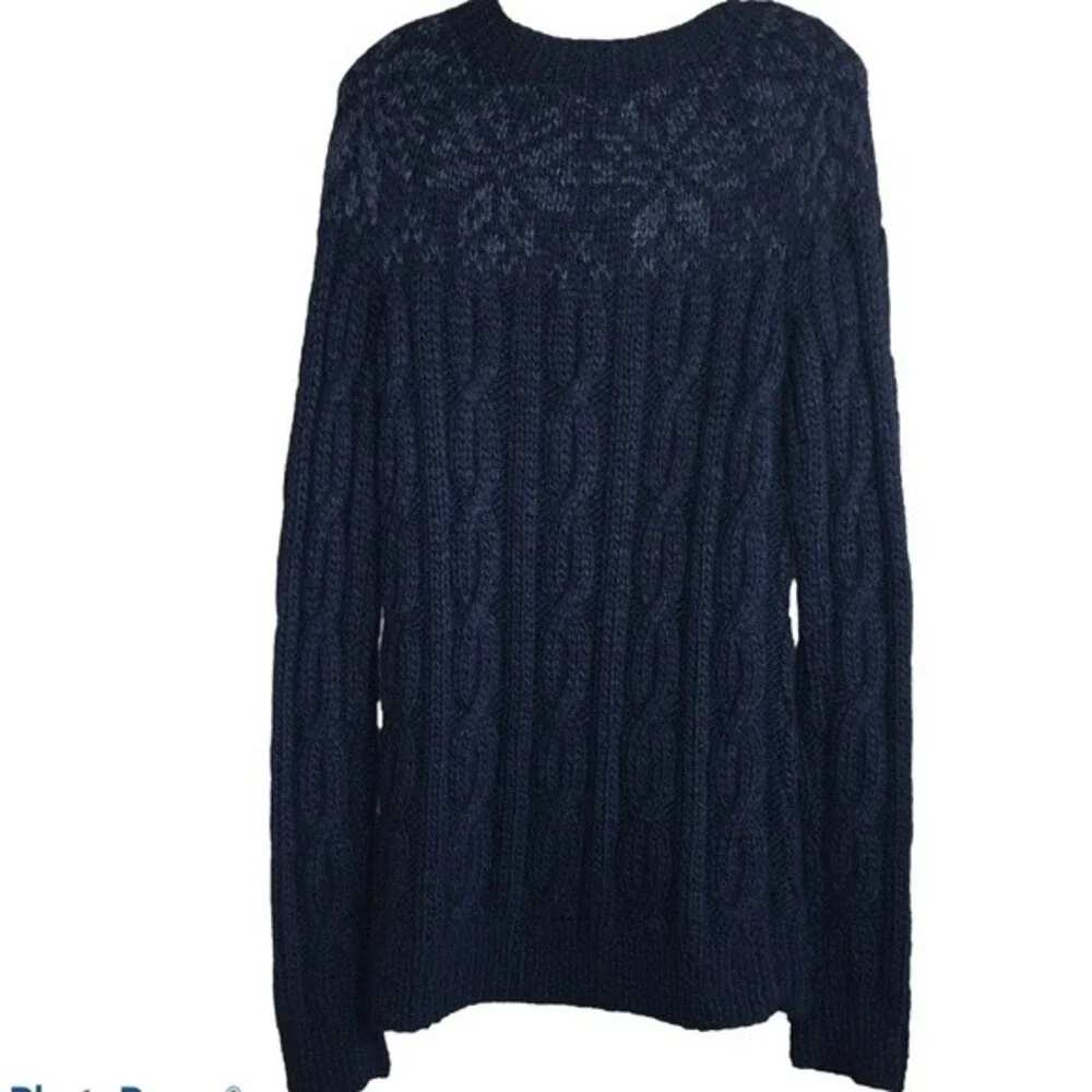 ALLSAINTS SPITALFIELDS Chunky Knit Button Down Norwegian Inspired Cardigan Sz.S